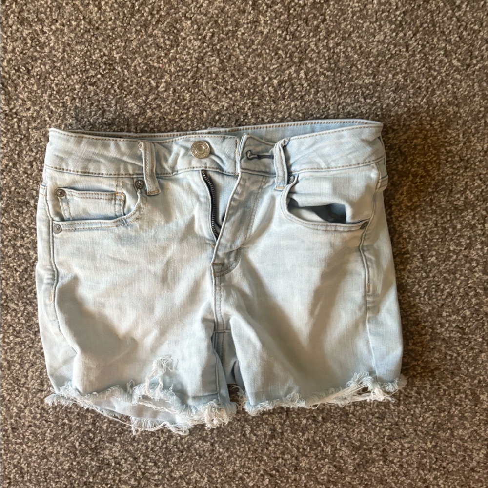 Light Blue Distressed Denim/Jean Shorts